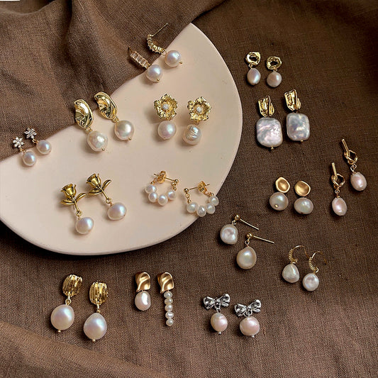 PENDIENTES DE PERLAS NATURALES