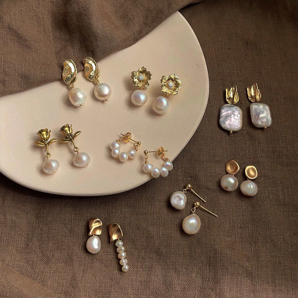 PENDIENTES DE PERLAS NATURALES