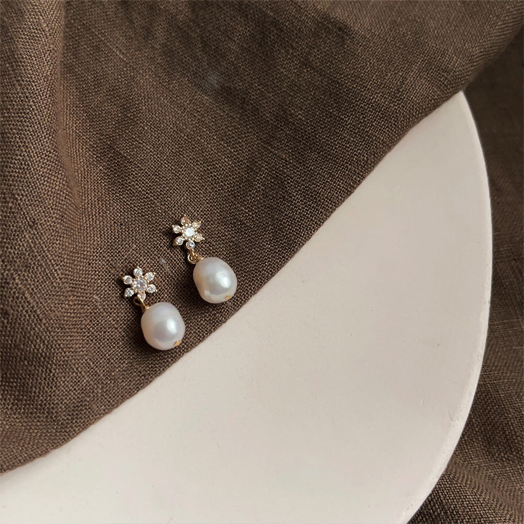PENDIENTES DE PERLAS NATURALES